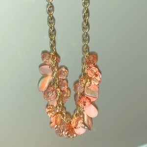 PINK & GOLD STATEMENT NECKLACE